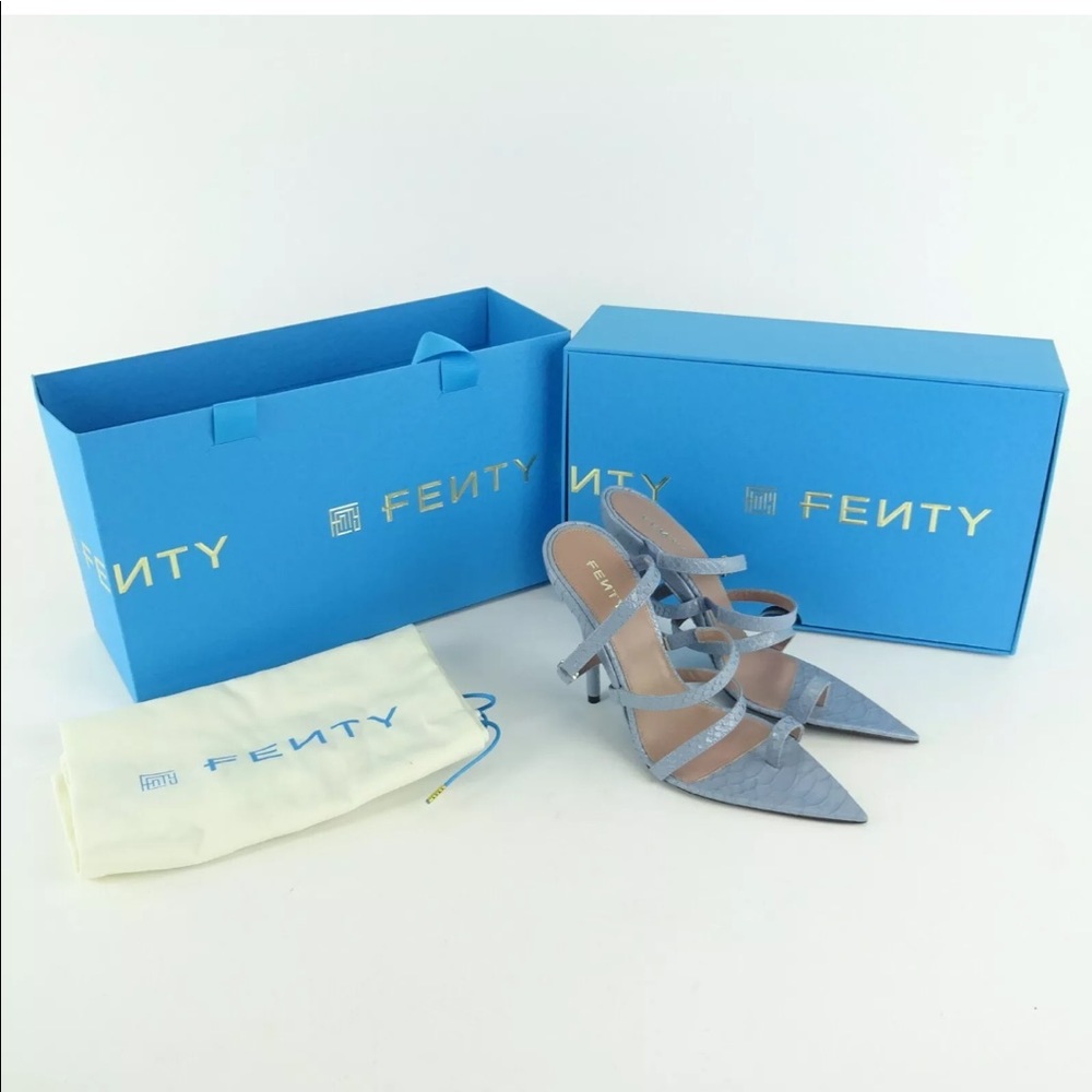 FENTY spiraling sandals 115 in denim blue sz 7